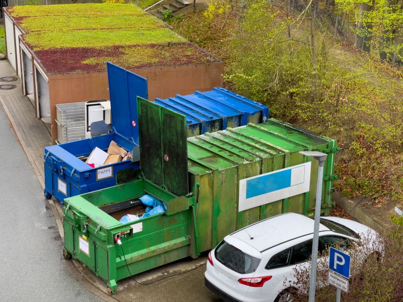 Operational Trash Compactor in Use
